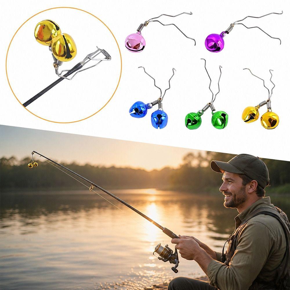 5/10Pcs High Sensitivity Clip-On Fishing Rod Bell Fishing Rod Alert Sea Fishing