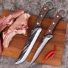 Stainless Steel Meat Cleaver Kitchen Household Boning Knife Hand Forged Hammer Pattern Slicing Knife Fish Knife Barbecue Knife