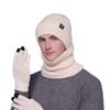 Neck Warmer Winter Glove Cap Set Korean Style Solid Beanie  Apparel Accessories