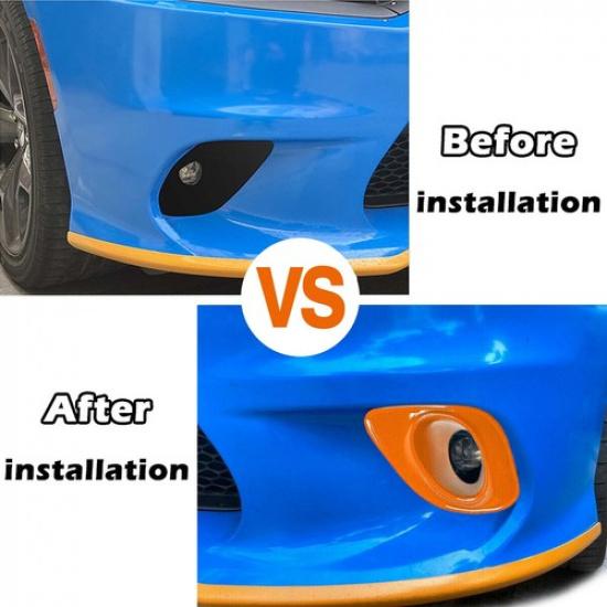 Orange Front Bumper Fog Light Lamp Cover Trim Accessories for Dodge Charger 15+
