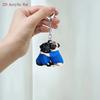 Hugging Pug Each Other Pendant Keychain,Puppy 2D Flat Acrylic Ornament Charm,Hanging Decoration for Car,Bags,Festive,Party,Gift