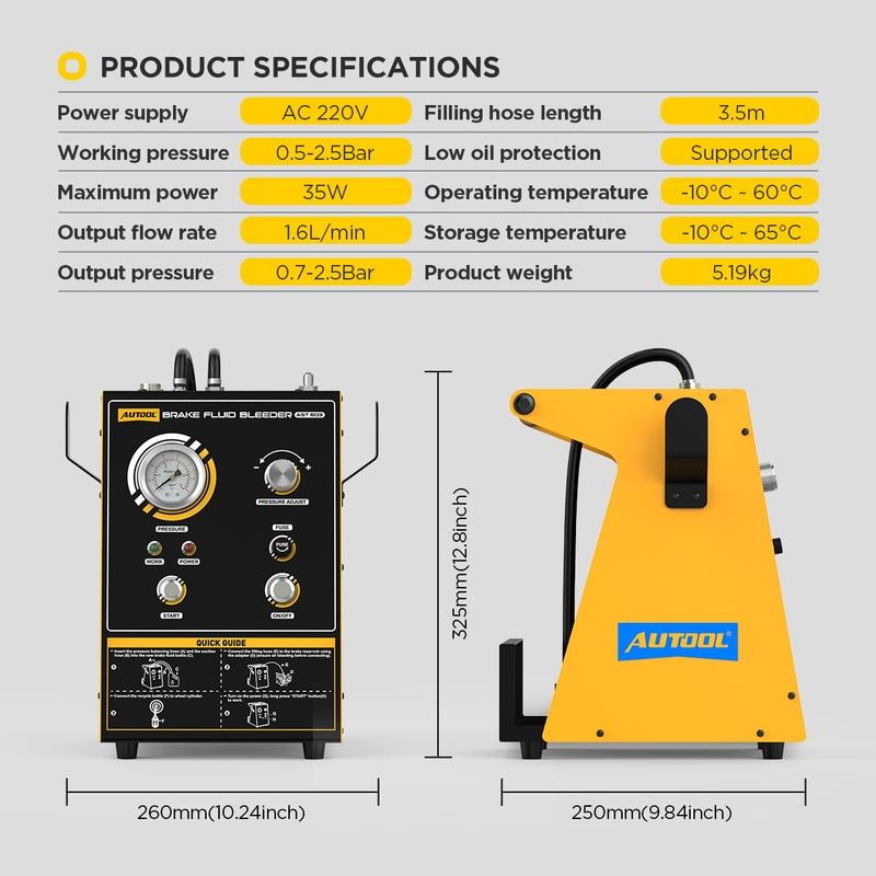 Car Brake Fluid Bleeder AST603 Four Pumps Brake Oil Exchanger Tool Automotive Fast Brake Extractor