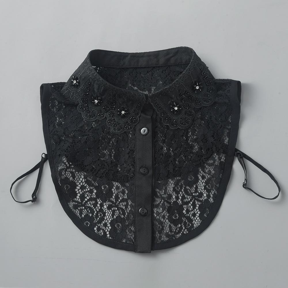 Women'S Fake Collar Lace Fake Neck Shirt Collar With Decorative Crew Neck Sweater Shirt Fake Collar