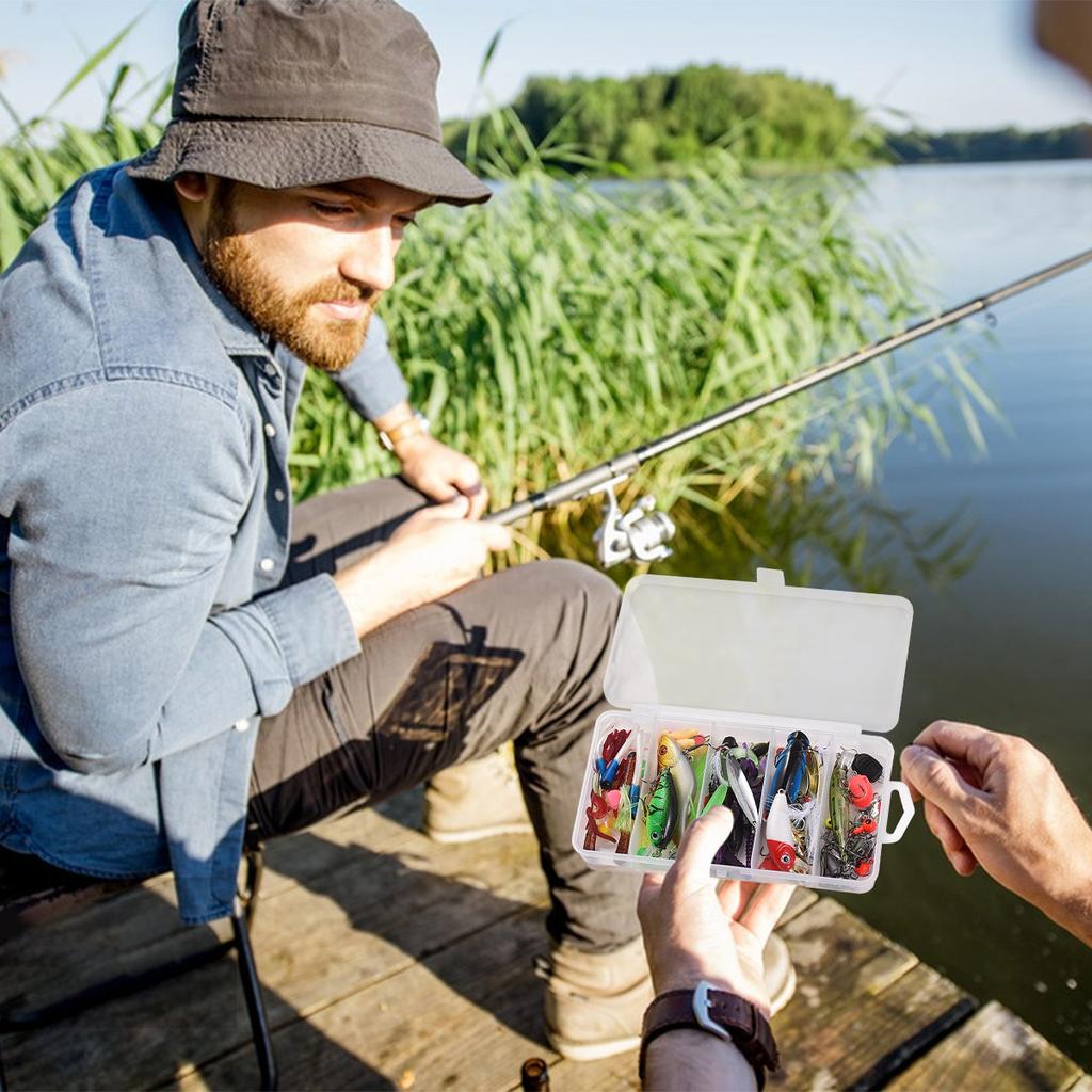 Fishing Lure Kit 88pcs Tackle Box With Tackle Included Fishing Bait with Fishing Gear Crankbait
