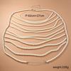 Body Chain Boho Necklace Accessory With Pearl Beads For Fashion Women
