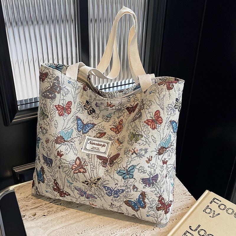 Большая вместительная сумка-бабочка из холста, сумка для дальних поездок, женская модная сумка через плечо для мамочек