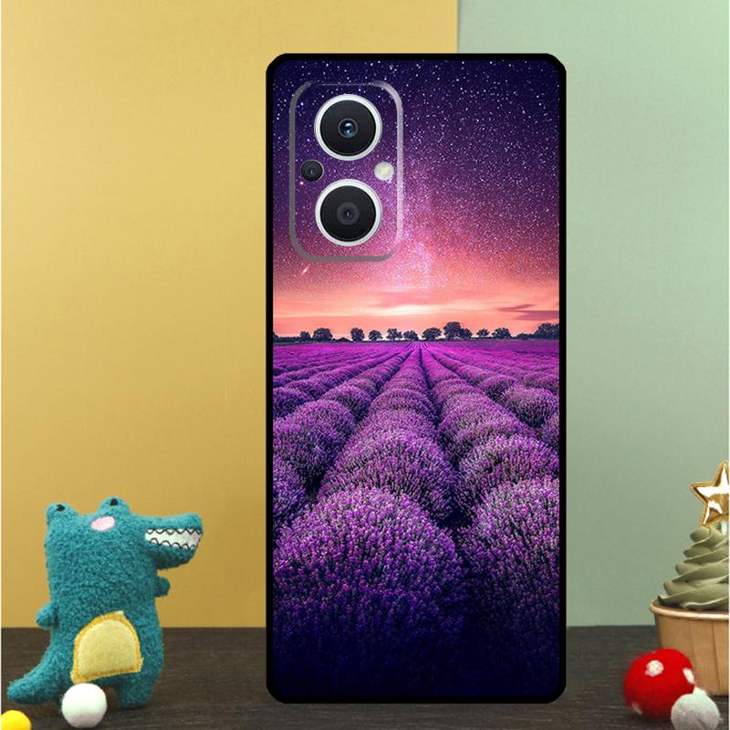 Чехол с цветами лавандового цвета для OPPO Reno 15 15F 14 13 12 11 10 Pro 14F 13F 12F 11F 8T OPPO Find X9 X8 X6 Pro