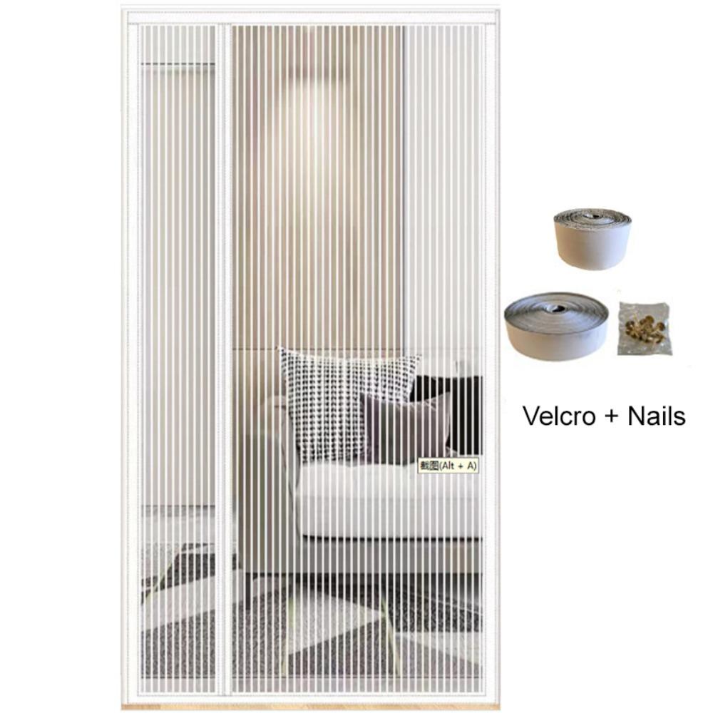 Самоклеящаяся дверная штора, магнитная, с автоматическим закрыванием, оконная сетка, москитная сетка, гостиная