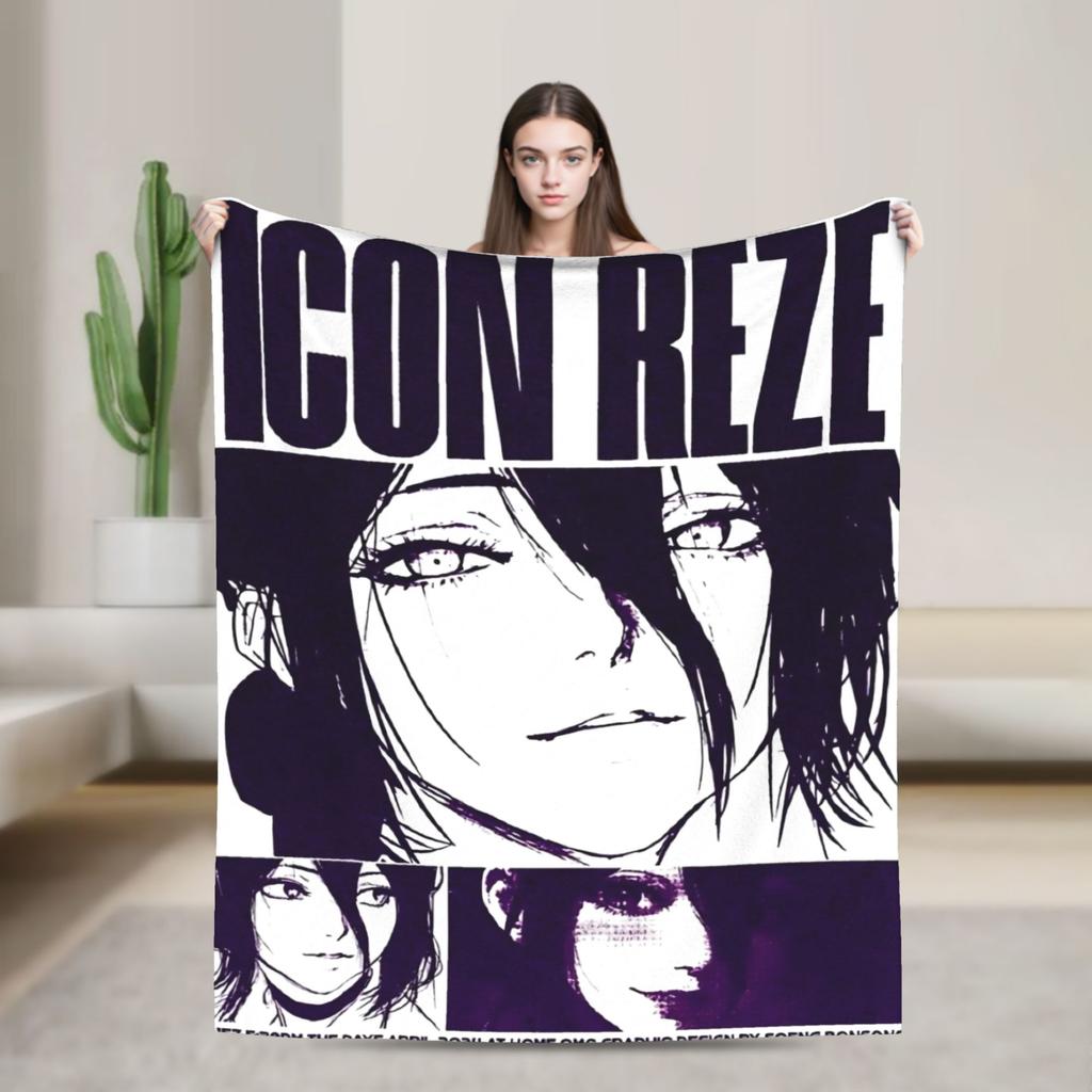 Chainsaw Man Reze Anime Blanket Quality Super Warm Throw Blanket Winter Travel Home Decor Fashion Bedspread
