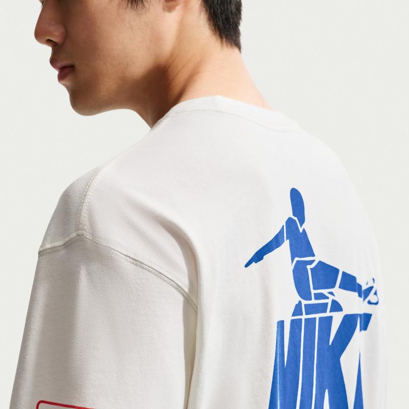 Nike Как M Nsw Lse Celeb Fb 2 С принтом Круглый вырез Пуловер Вязаный Короткий рукав Футболка Мужские Топы IR5775-133