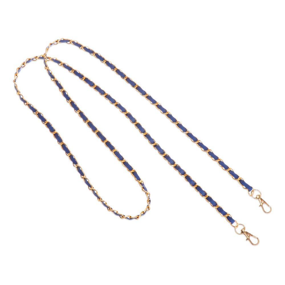 Women PU Leather Metal Decorative Chain Shoulder Bag aiguillette Handbag Chain Backpack strap