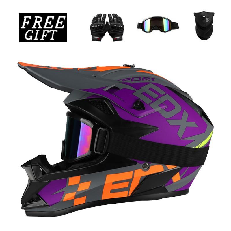 Full Face Off-Road Motorcycle Helmet Men Women - ABS Construction Dual Sport Dirt Bike With Visor