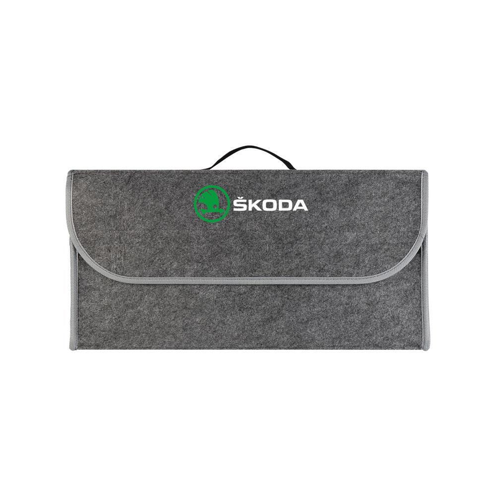 NADH5 Car Trunk Storage Box Foldable Felt Car Organizer Stowing Tidying Box Car Accessories For Skoda S Fabia Octavia VII Karoq Kamiq