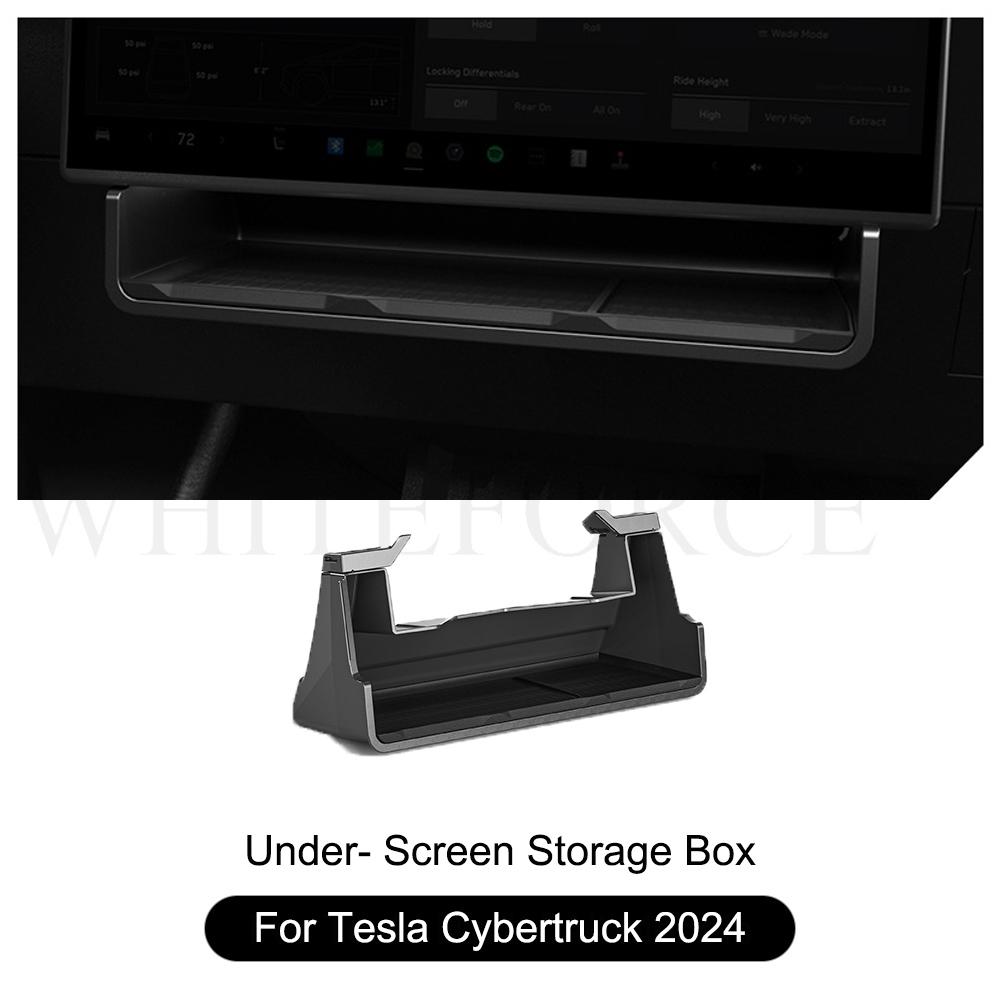 For Tesla Cybertruck 2025 Storage Box Storage Organizer Case Tray Under The Central Control Screen Behind The Screen Storage Box