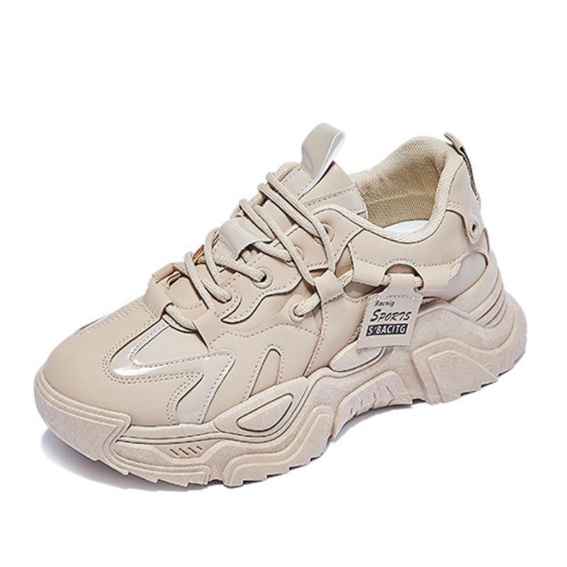 Обувь для папы, женская обувь, модная новая весенняя обувь, подходящая по размеру, увеличивающая рост, обувь на платформе, белая спортивная женская обувь