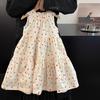 Girls Summer Comfortable Polka Dot Sleeveless Dresses Middle Child Fresh Thin Halter Dresses