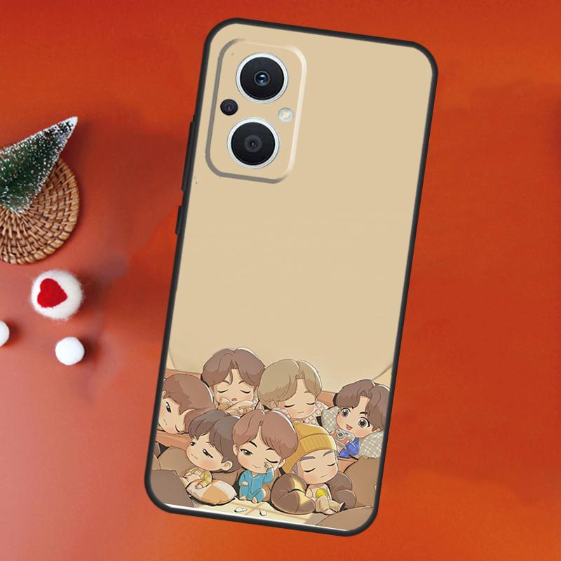 Чехол KPOP Корея для OPPO Reno 10 8 7 4 5 6 Lite 2Z 4Z 5Z OPPO Find X5 X6 Pro X2 X3 Lite Neo Задняя крышка