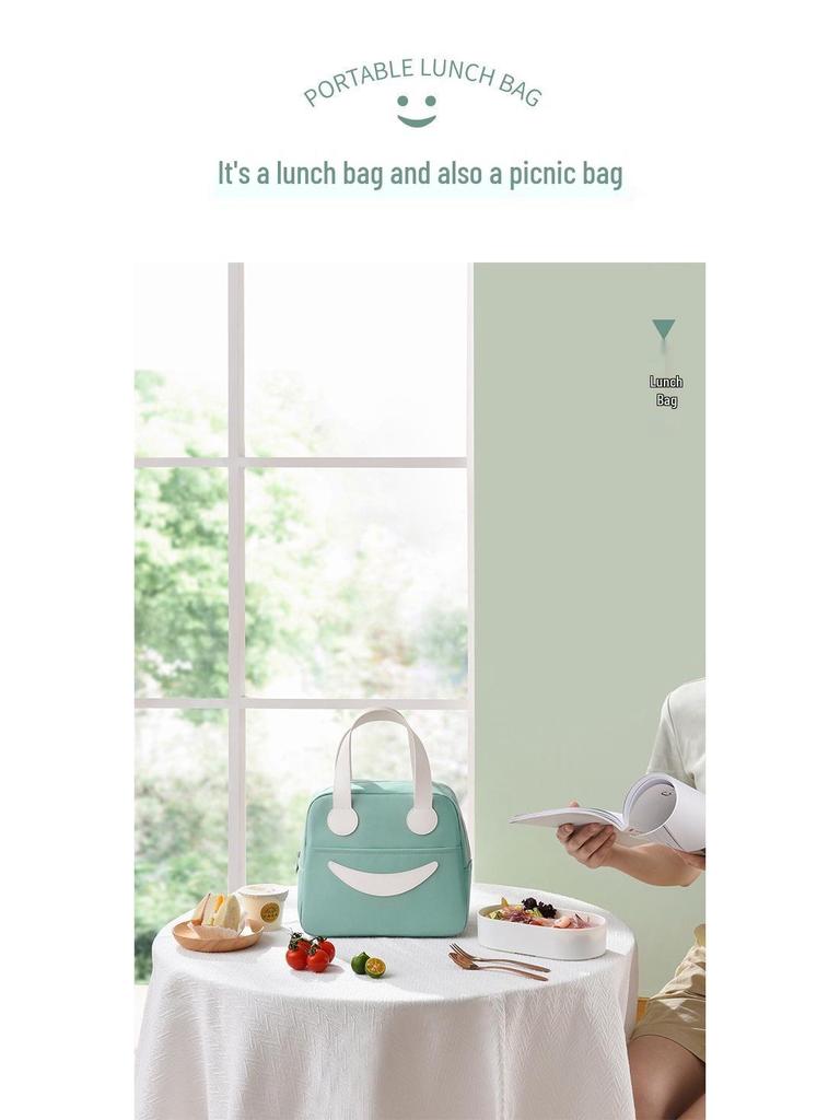 Прочная термоизолированная сумка для ланча: Милый, Простой, Утепленный Дизайн для Улицы и Поездок на Работу