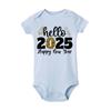 Happy New Year 2025 Baby Bodysuit Inant Romper Boys Girls Clothes New Year Party Baby Gift Toddler Short Sleeve Jumpsuit