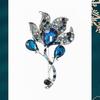 Temperament Calla Lily Brooch High-End Feminine Delicate Crystal Corsage Niche Design Sense Pin Trendy Suit Accessories