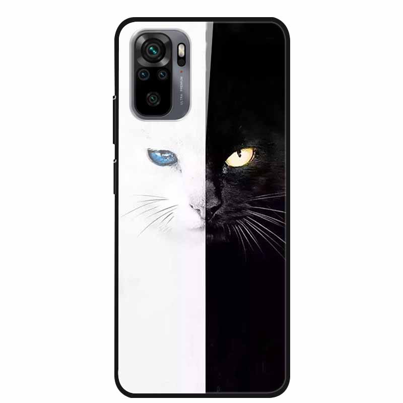 Закаленное Стекло Чехол для Redmi Note 10 Pro Чехол Жесткий Чехол для Xiaomi Redmi Note10 5G Чехол для Телефона Note10 Pro Fundas Бампер из ТПУ