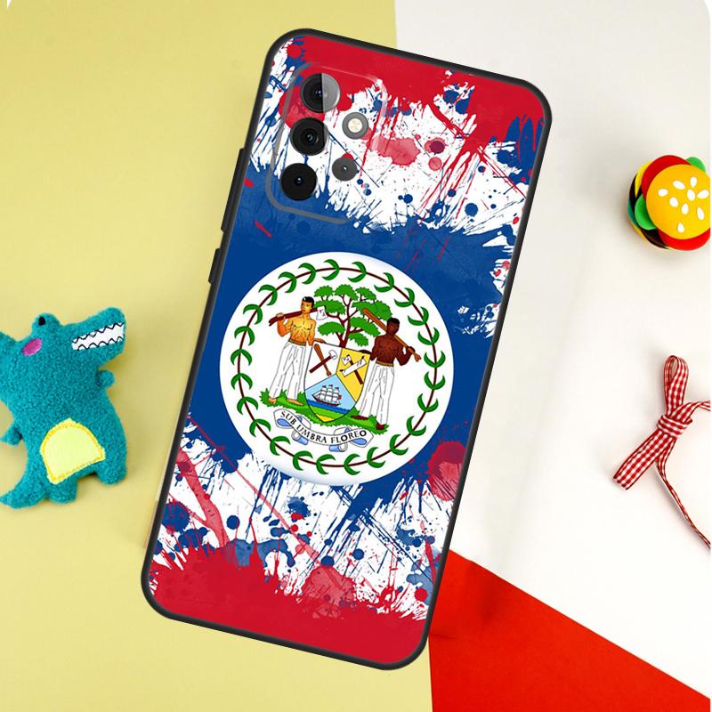 Belizean Flag For Samsung Galaxy A54 A34 A14 A55 A35 A15 A53 A33 A13 A05 A06 A16 A22 A32 A52 Phone Case