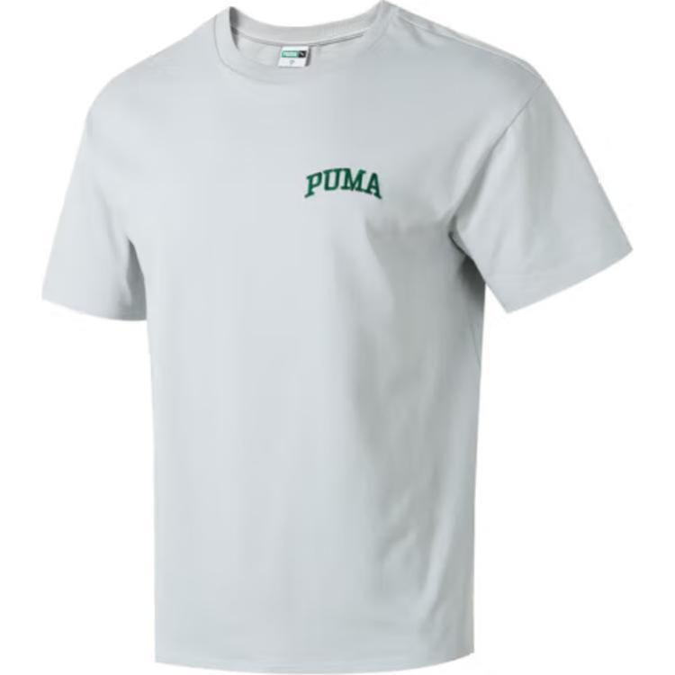 PUMA T Shirts Men's Gray Crew Neck Moderate 630352-10