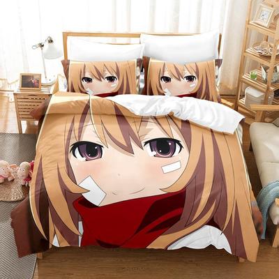 Комплект постельного белья Toradora Single Twin Full Queen King Size Bed Set Adult Kids Bedroom Duvet Cover Sets 3D Print Anime Bed Sets