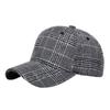 Classic Plaid Print Baseball Cap Unisex Plaid Outdoor Casual Cap Autumn Winter Adjustable Peaked Cap