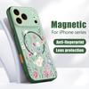 Чехол в простом стиле с узором в виде сердца для iPhone 17 Pro Max, магнитный для Magsafe, гибридная тонкая матовая крышка для iPhone 16 15 14 13 Pro Max