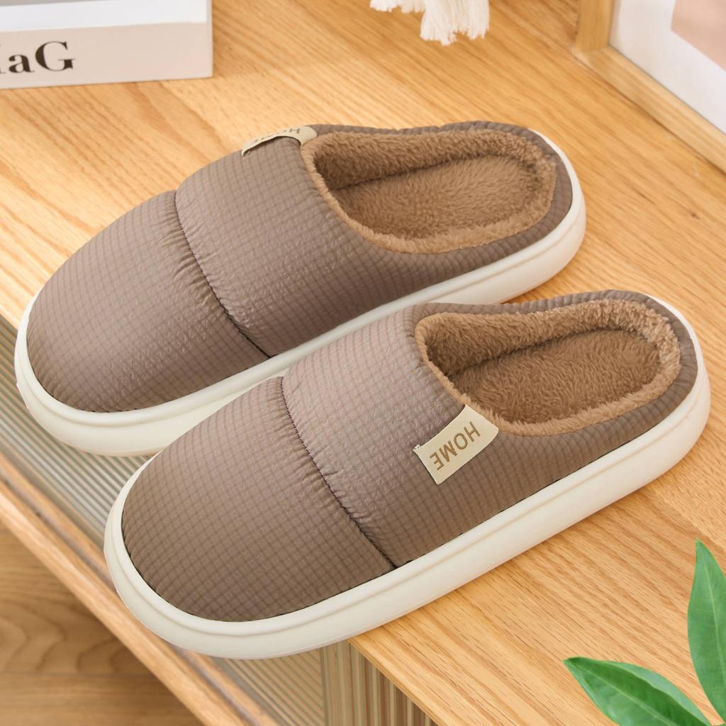 Cloth Cotton Slippers 2025 New Indoor Home Soft Bottom Non-slip Piled Warm Couple Thick Bottom Plush Slippers