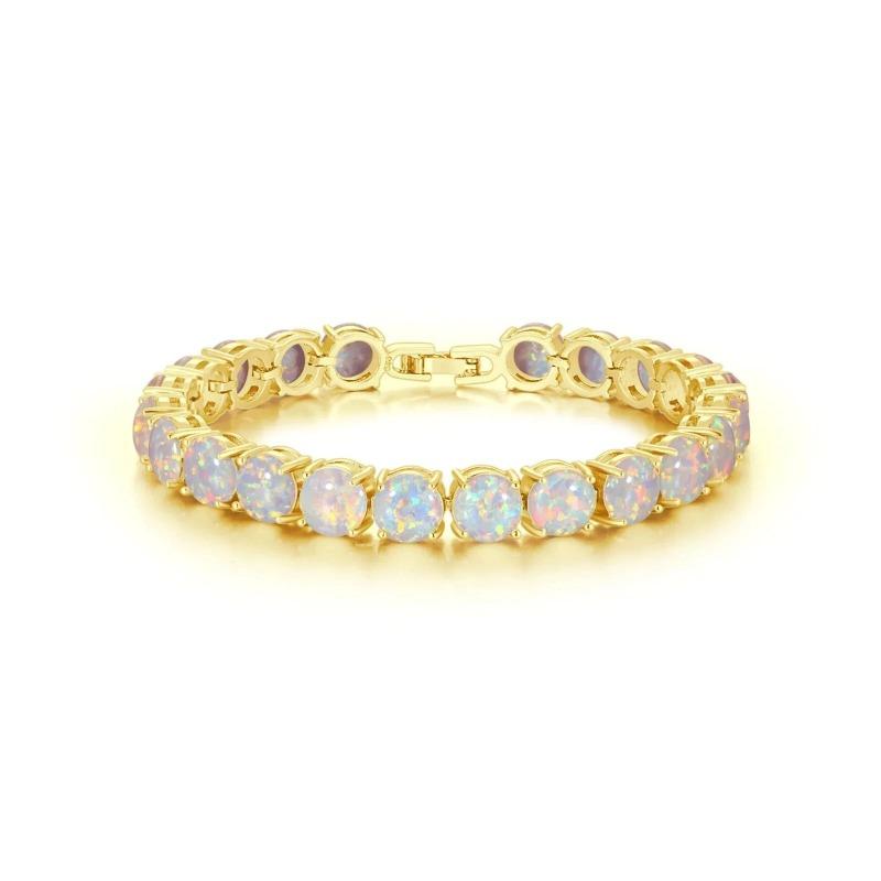 Браслет Opal Beach Round Браслет Opal Round 8 мм Модный набор ювелирных украшений Treasure с опалом