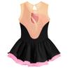 Girls' Figure Skating Dress Sleeveless Glitter Rhinestone Ballet Leotard Dress Competition Costume Gymnastics Suit