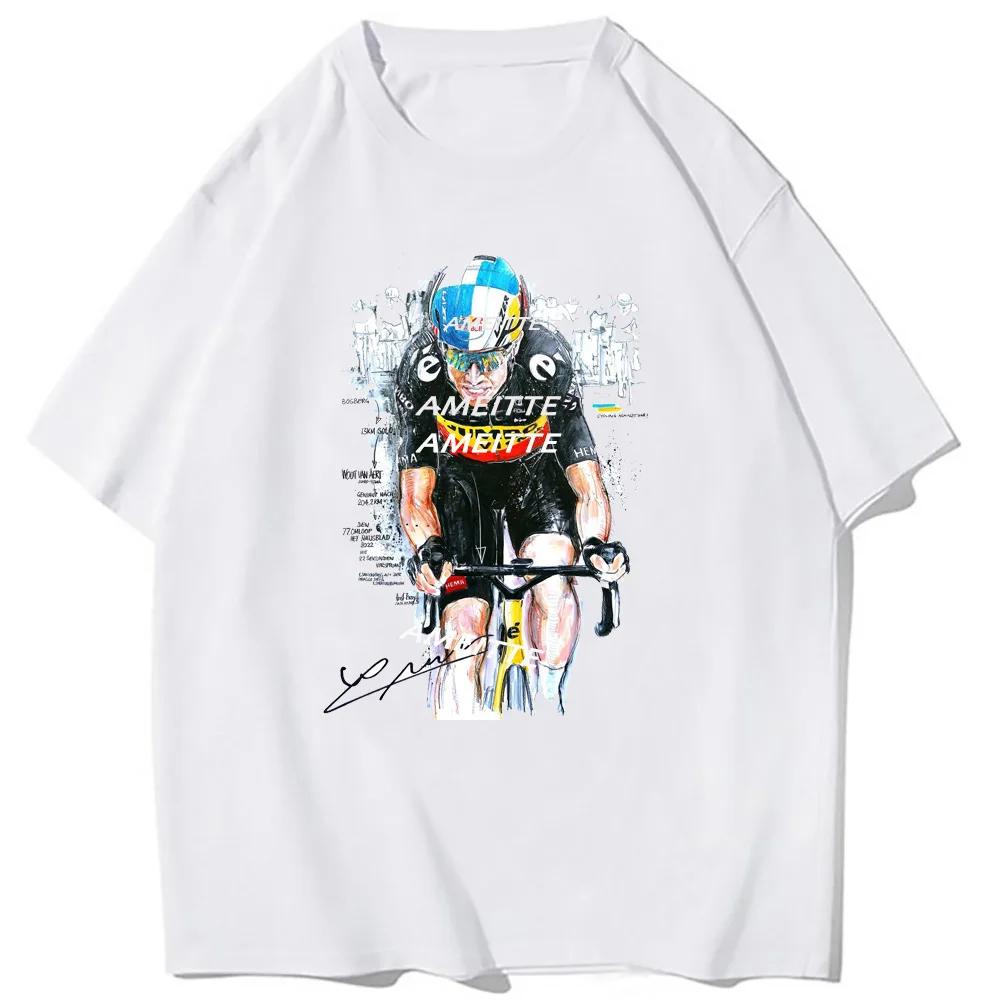 Wout Van Aert Legeng Rider 2026 New Road Race Champion Bicycle Tshirt Unisex Unisex Short Sleeve Tour Defrance Bike Jersey Tees