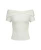 ILLIGO Bow Off-Shoulder Tee White