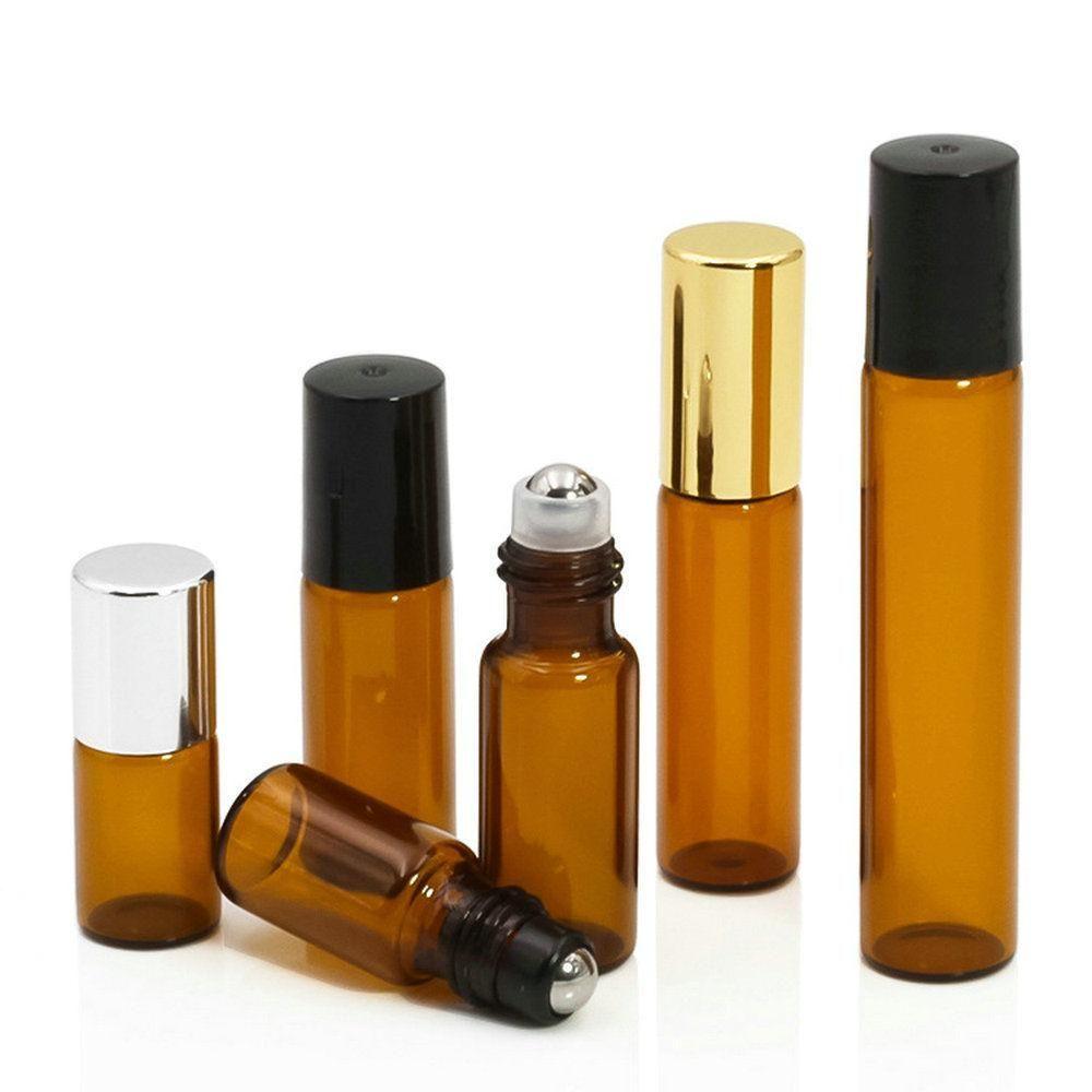 Hot Sale Portable Home&Living Perfume Roller Ball Empty Essential Oil Bottle Amber Container