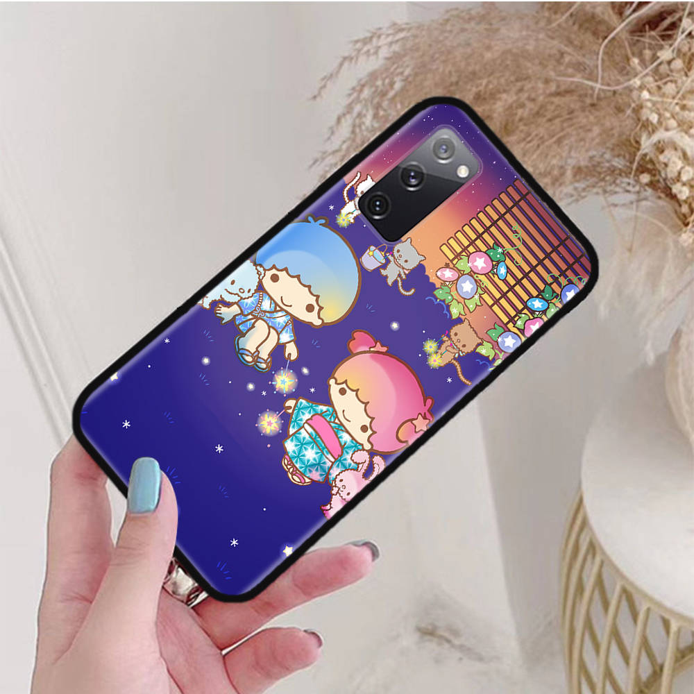 Черный чехол для Xiaomi Poco X6 X4 M5 M6 F5 F6 C65 C55 C50 C51 C40 Pro Redmi 14C A3X 13C 12C 11T 10A 9C Note 7 6 8A Plus L-1 Lovely Little Twin Star