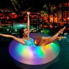 LED Colorful Lights Swimming Ring Safety Inflatable Pool Float Swim Tube Swimming Circle for Summer Party Swimming Pool Ring