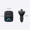Ugreen Bluetooth 5.0 FM Transmitter for Car, MP3, 3-Port USB Charger, TF Micro SD Compatible, 4.8A Black (CD229)