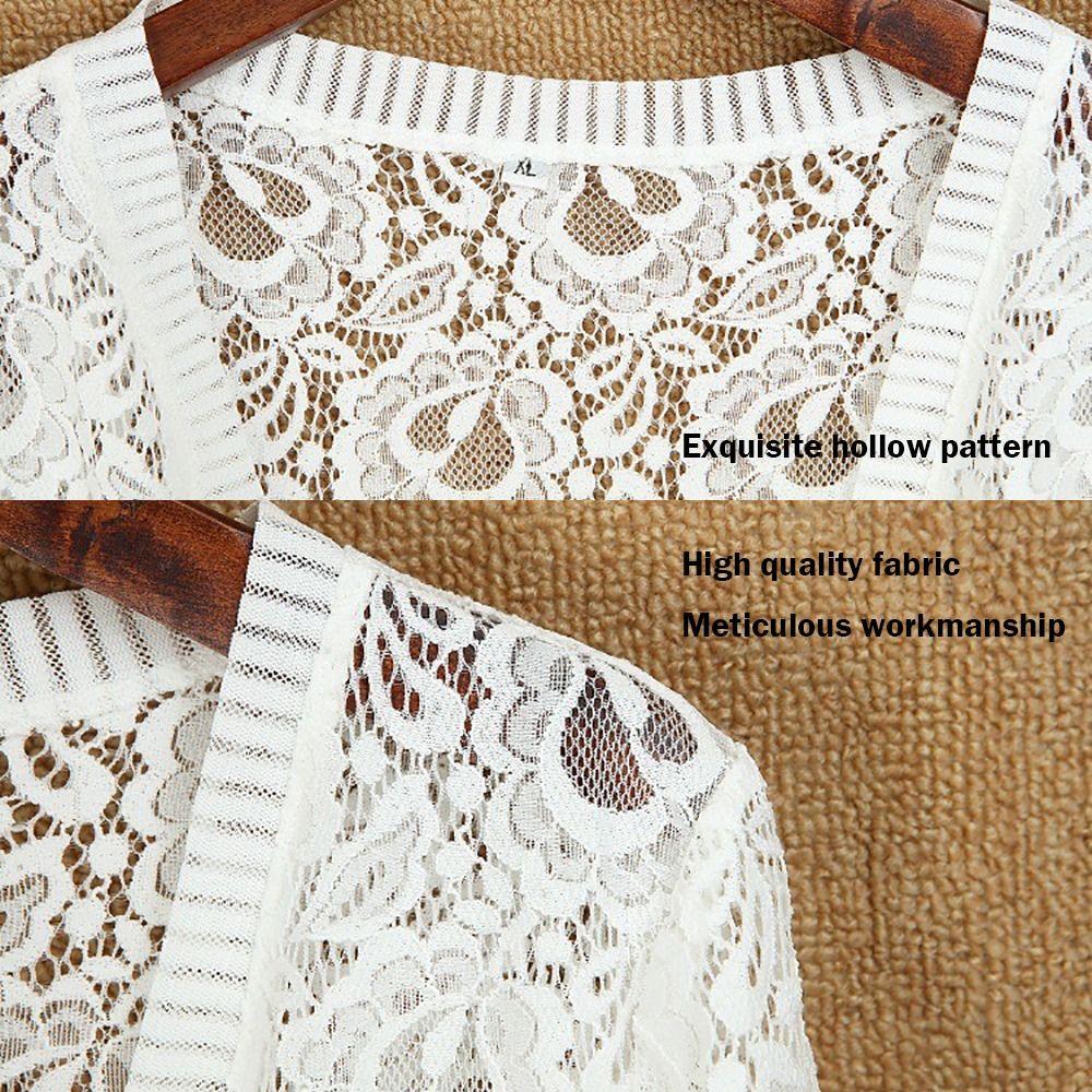 Breathable Lace Shawl Multicolor Thin Coat Short Outer Wear Sun Protection Clothing Women