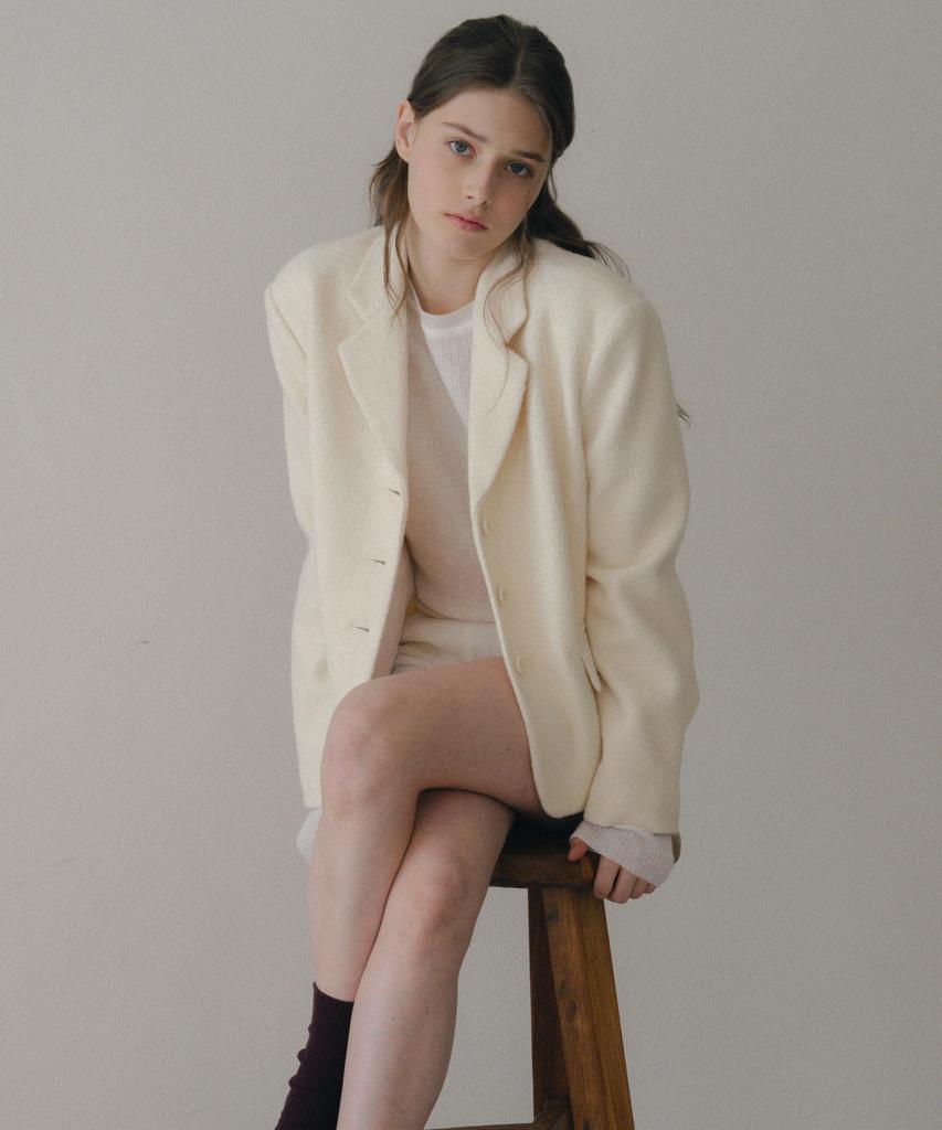 Lettera Wool Alpaca Crop Jacket