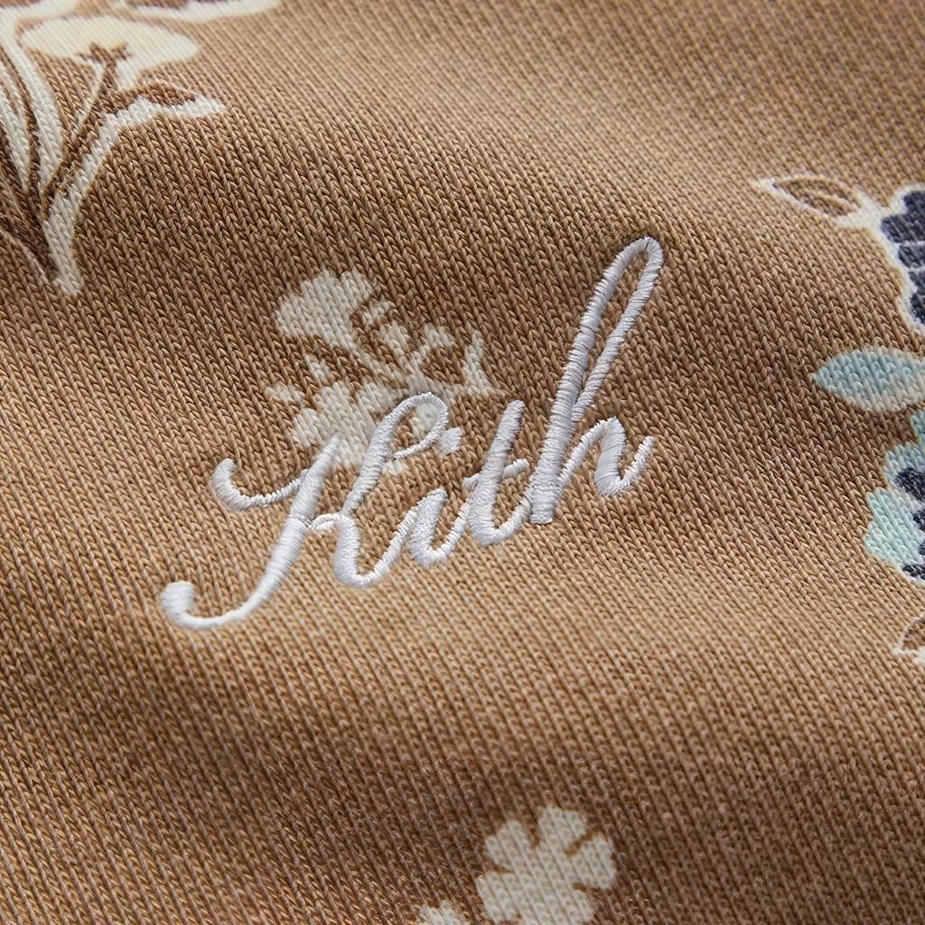Kith Худи на молнии во всю длину Begonia Floral Williams V Канвас Унисекс Верхняя одежда Коричневый KHM030294-210