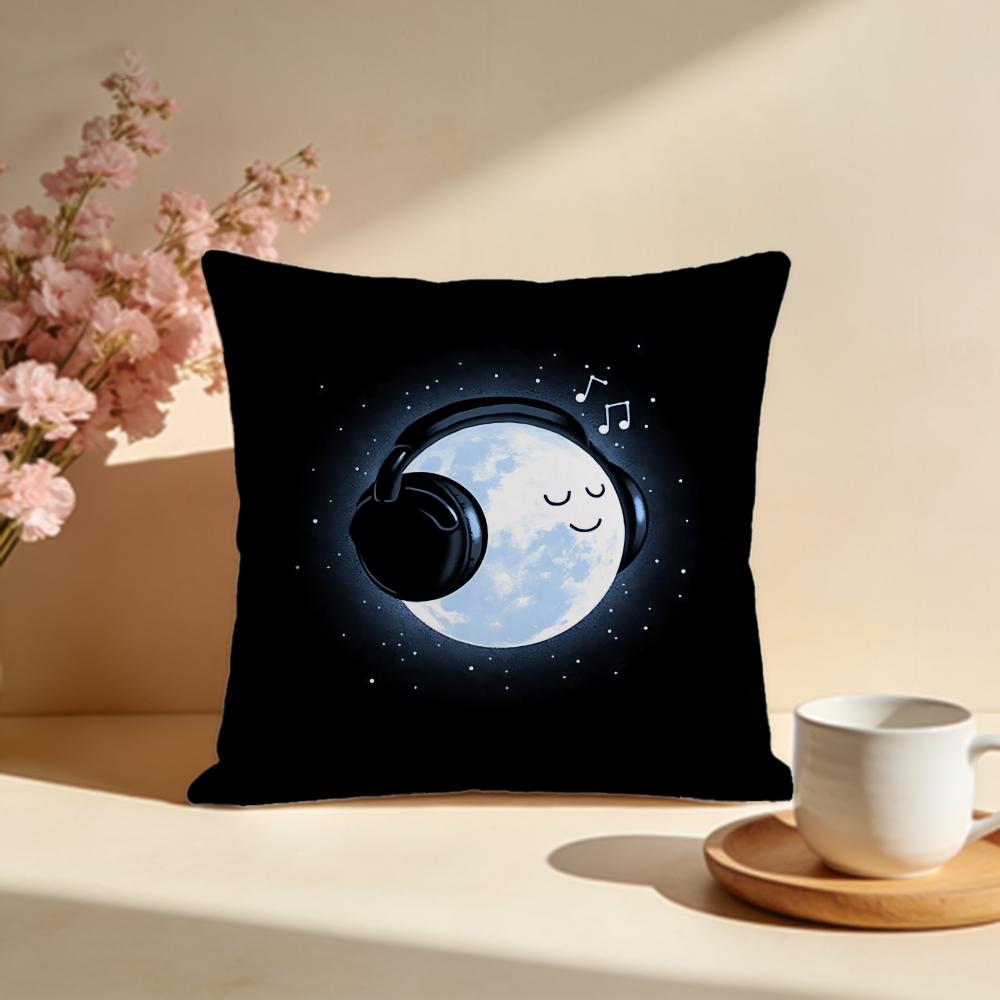 Whimsical Cartoon Planet Cushion Cover Soft Pillow Cases for Home Bedroom Living Room Sofa