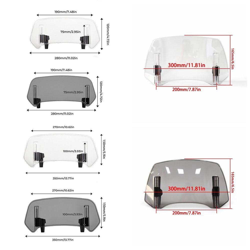 Universal Motorcycle Windshield Adjustable Angle Motorcycle Wind Screen Motorcycle