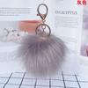 Искусственный меховой мяч из искусственного меха, украшения для сумок, брелок, полиэстер, украшения, держатели для ключей, креативные подарочные аксессуары