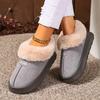 Women's Flat Warm Faux Fur Snow Boots Winter New Lightweight Slip On Ankle Boots Woman Comfortable Non Slip Slip On Cotton Shoes