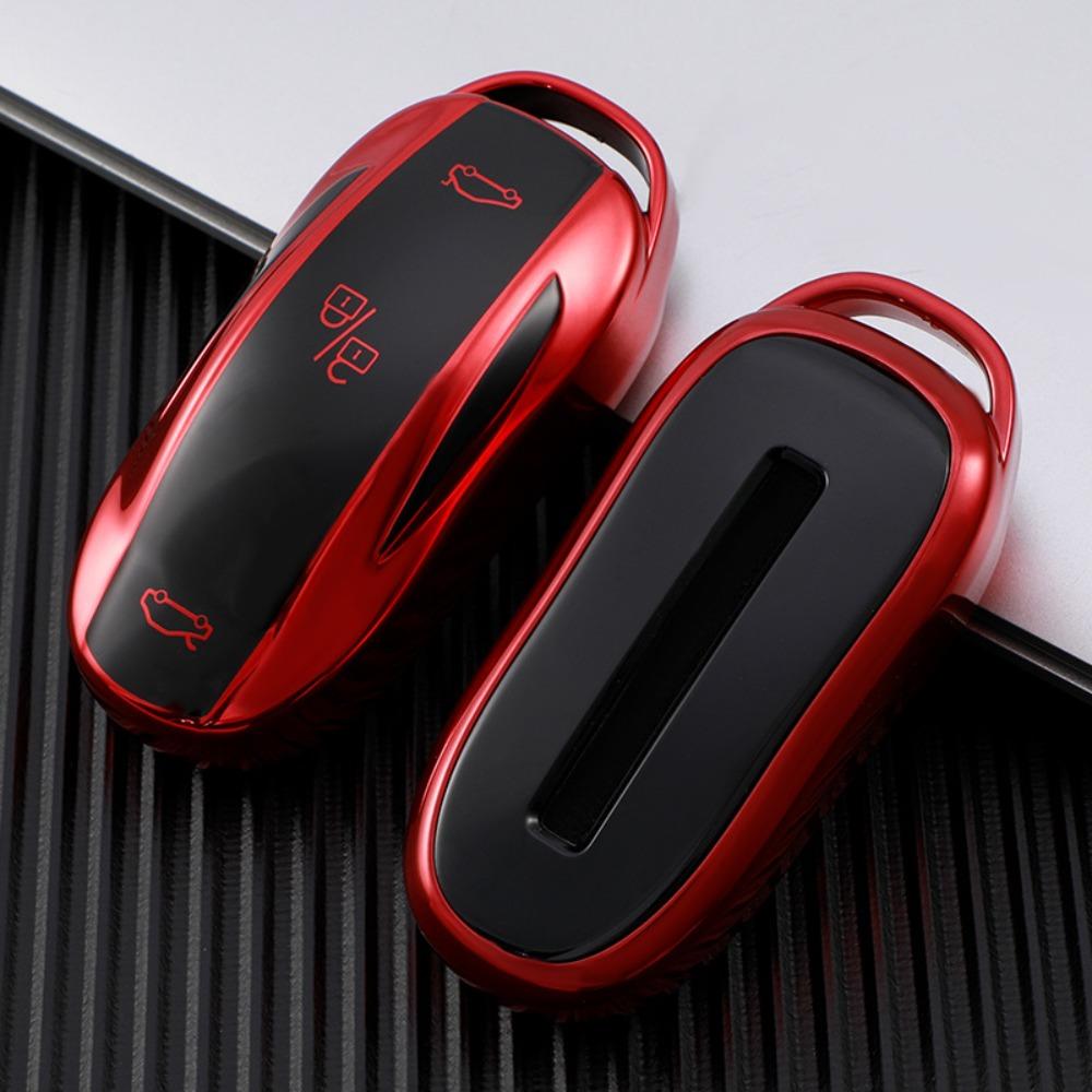 Для Tesla Model 3 Y X S Чехол-брелок Защитная карта Кожаный чехол для автомобильных ключей