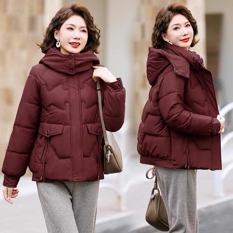 Women's New Fashionable Versatile Hooded Cold Fluffy Thickened Warm Loose High-quality Fabrics Casual Sports Cotton Coat Jacket