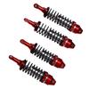 2 Pairs RC Shock Absorber Aluminum Alloy Front Rear Shock Damper Fit for Traxxas Slash 4x4 1 10 Scale RC Crawler Red