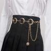 Latest Women's Casual Belt Women's Metal Chain Moon Decorative Waist Chain Women's Matching Skirt Pants Belt